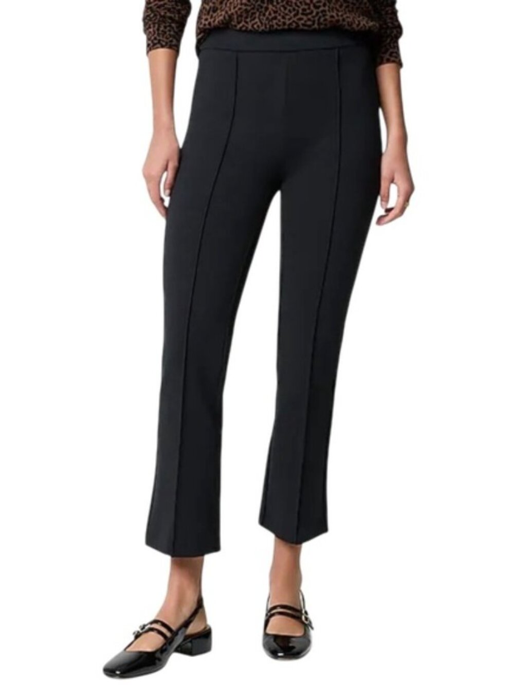 J. Crew Black Kick Crop Pull-On Ponte Pant 0 NWT